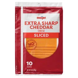 Sliced Extra Sharp Cheddar Cheese, 8 Oz