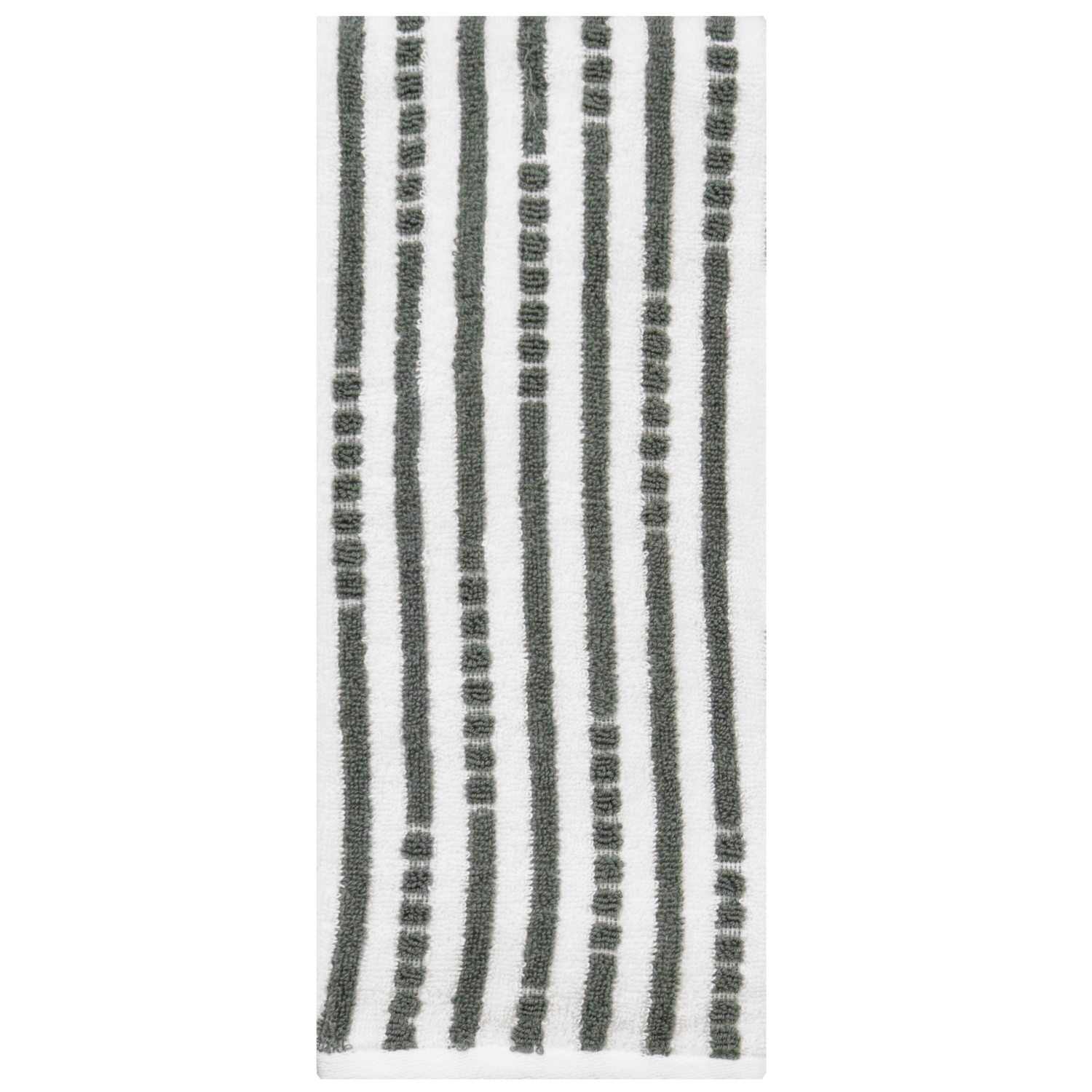 slide 1 of 2, ROOM & RETREAT RR Green Stripe Fashion Hand Towel, 16 in x 28 in, 1 ct