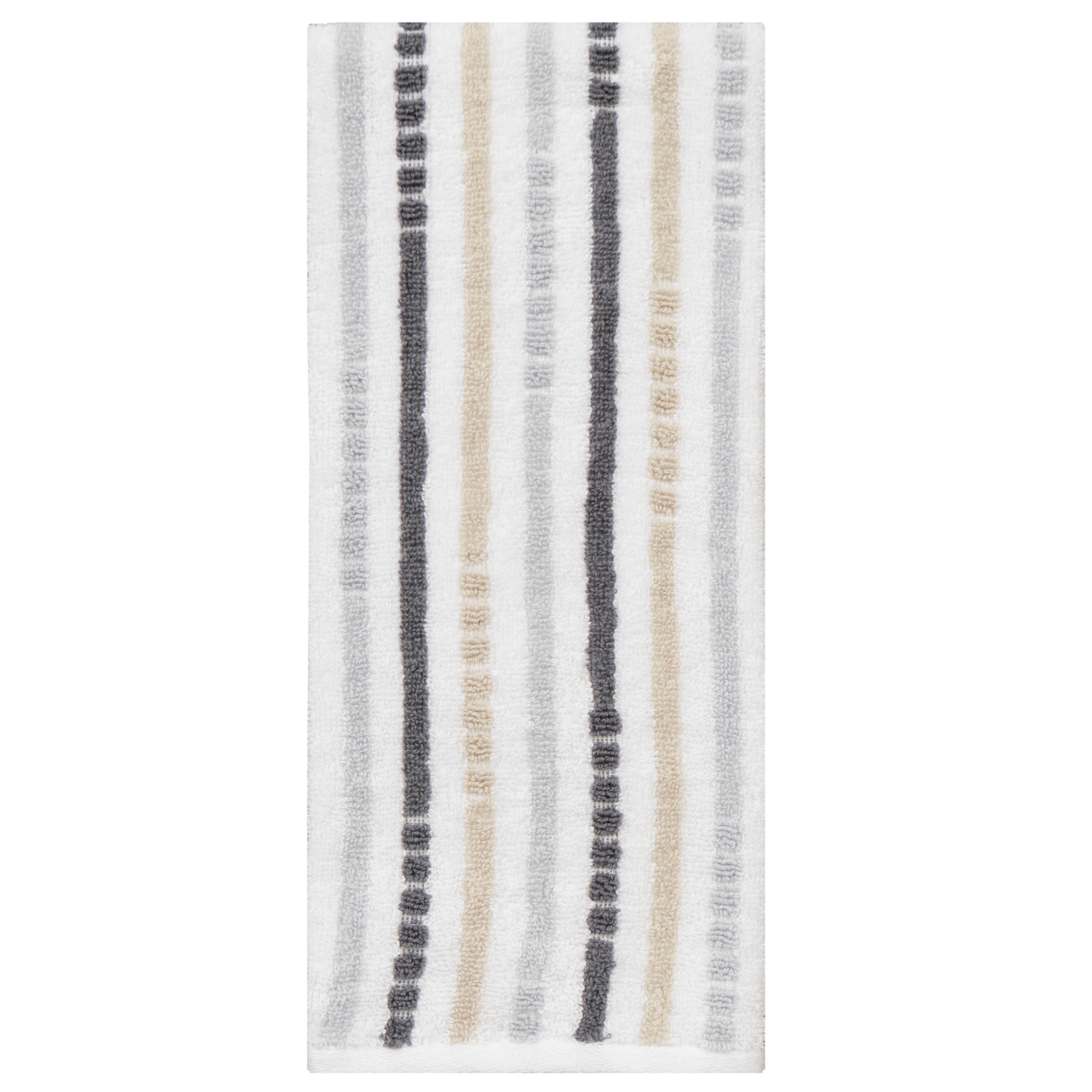 slide 1 of 2, ROOM & RETREAT RR Gray Stripe Fashion Hand Towel, 16 in x 28 in, 1 ct