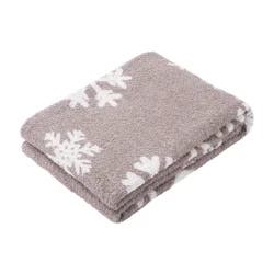 Room & Retreat, Jacquard Feather Yarn Throw, 50 in x 70 in, Snowflake
