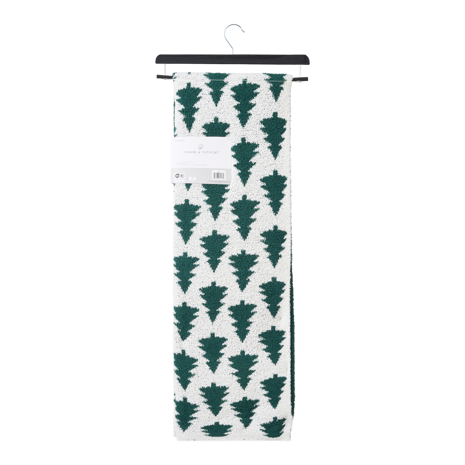 slide 2 of 6, Room & Retreat, Jacquard Feather Yarn Throw, 50 in x 70 in, Tree, 50 inx70 in