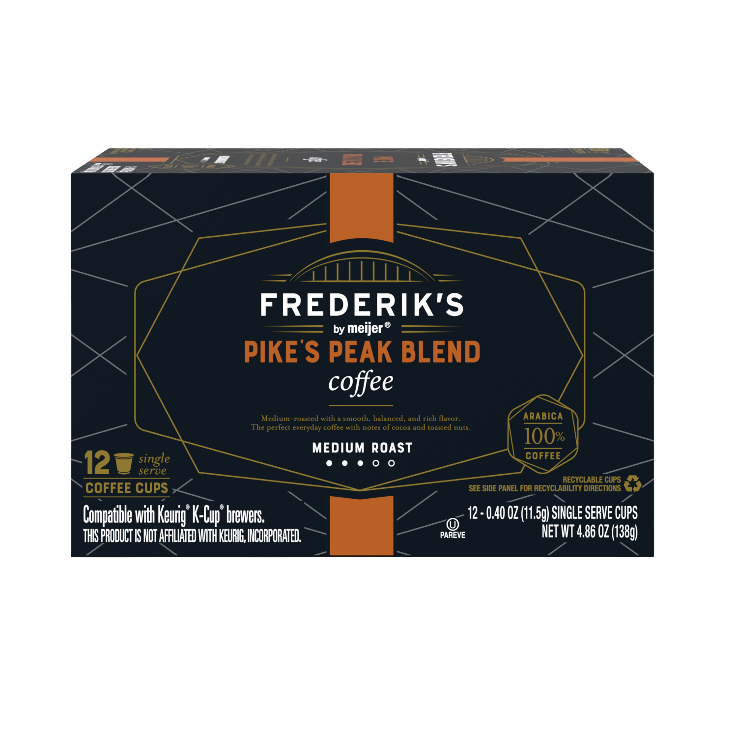 slide 2 of 6, Frederik's By Meijer Frederik's by Meijer Pikes Peak Coffee Pods, 12 ct, 12 ct