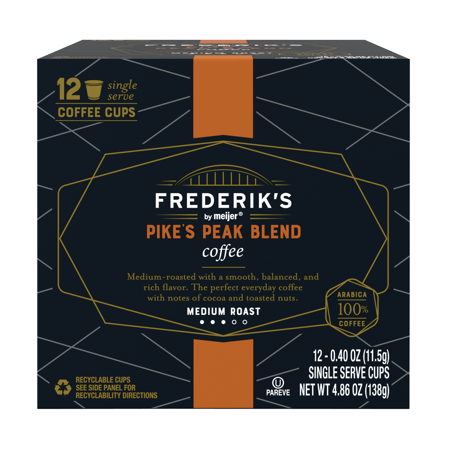 slide 4 of 6, Frederik's By Meijer Frederik's by Meijer Pikes Peak Coffee Pods, 12 ct, 12 ct