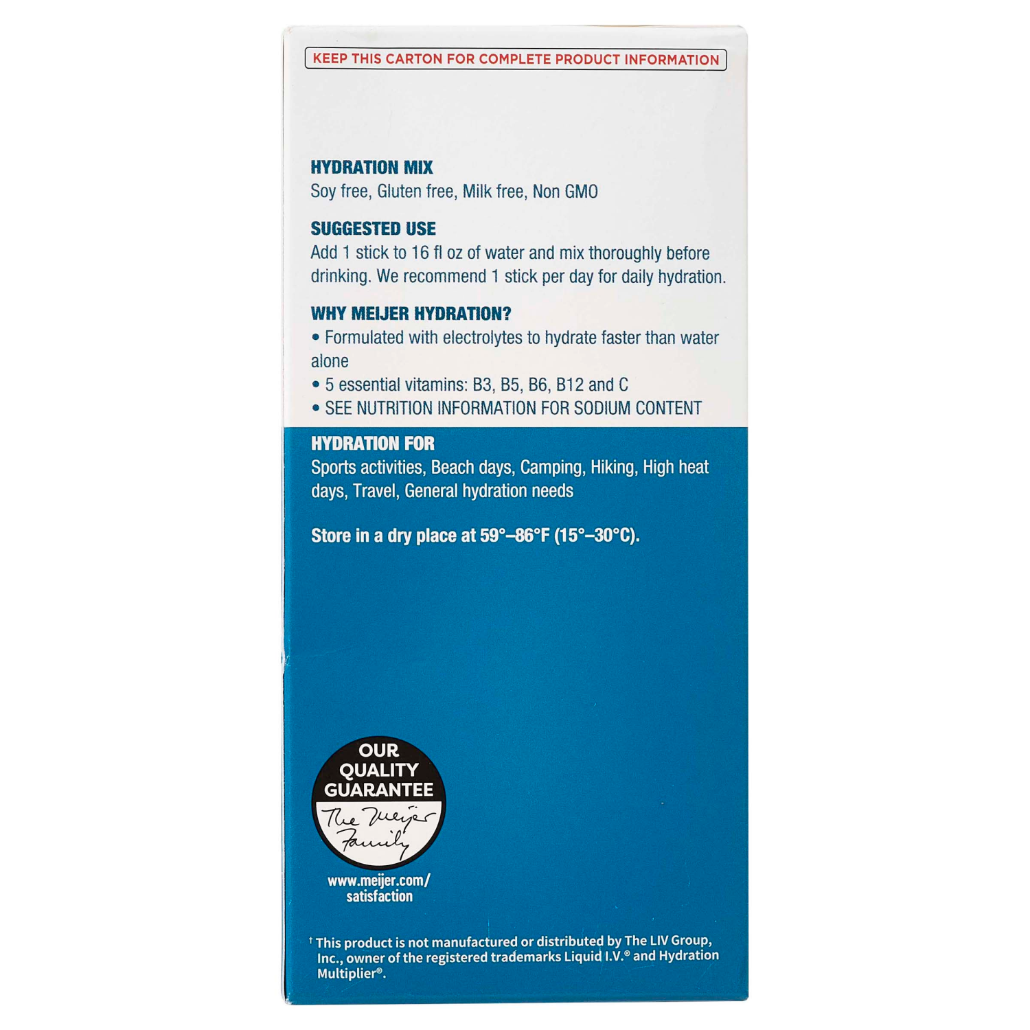 slide 3 of 4, MEIJER HYDRATION MIX LEMON LIME 10CT, 10 ct