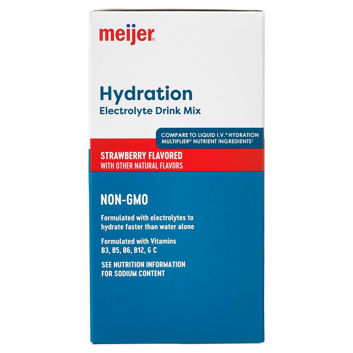 slide 4 of 4, MEIJER HYDRATION MIX STRAWBERRY 10CT, 10 ct