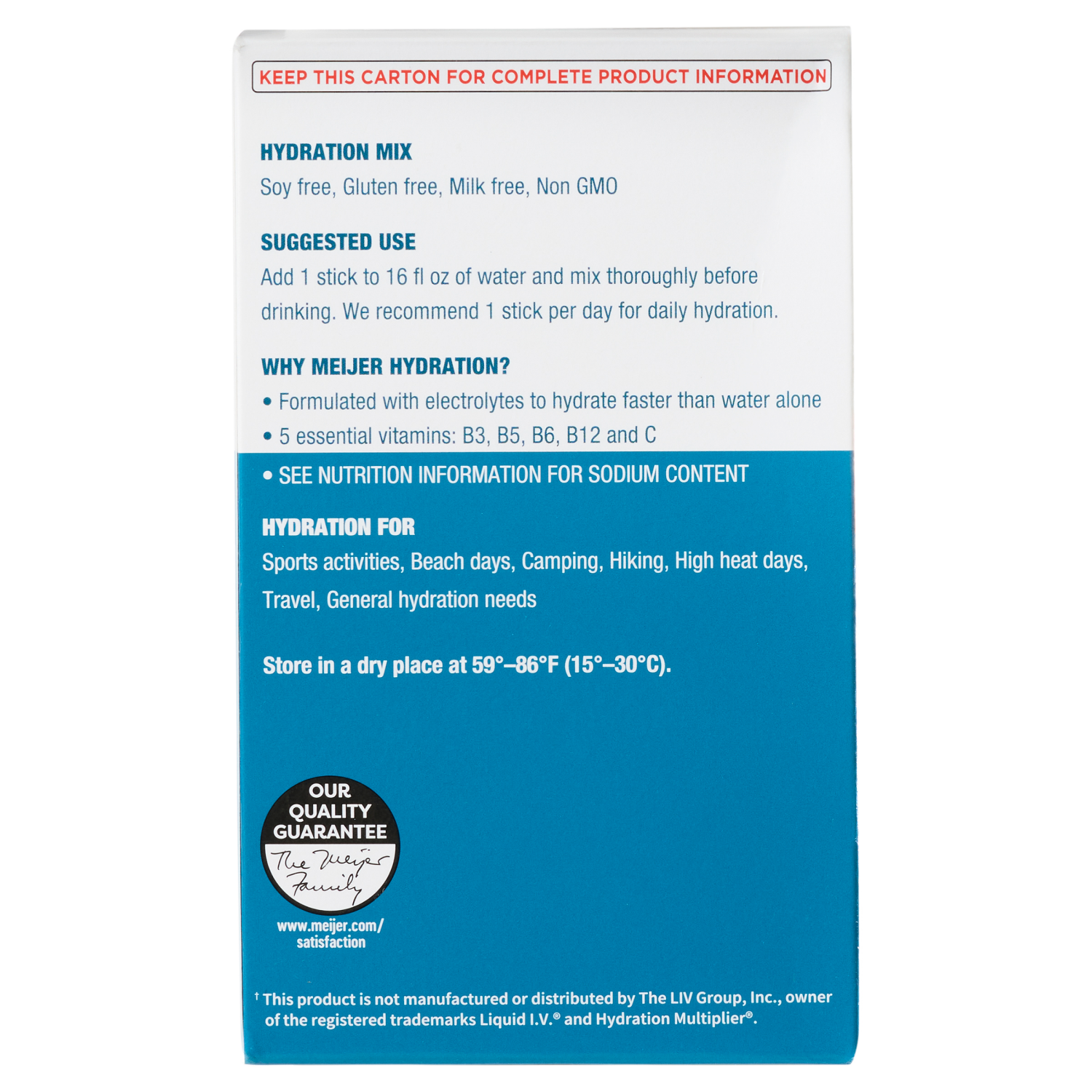 slide 3 of 4, MEIJER HYDRATION MIX STRAWBERRY 15CT, 15 ct