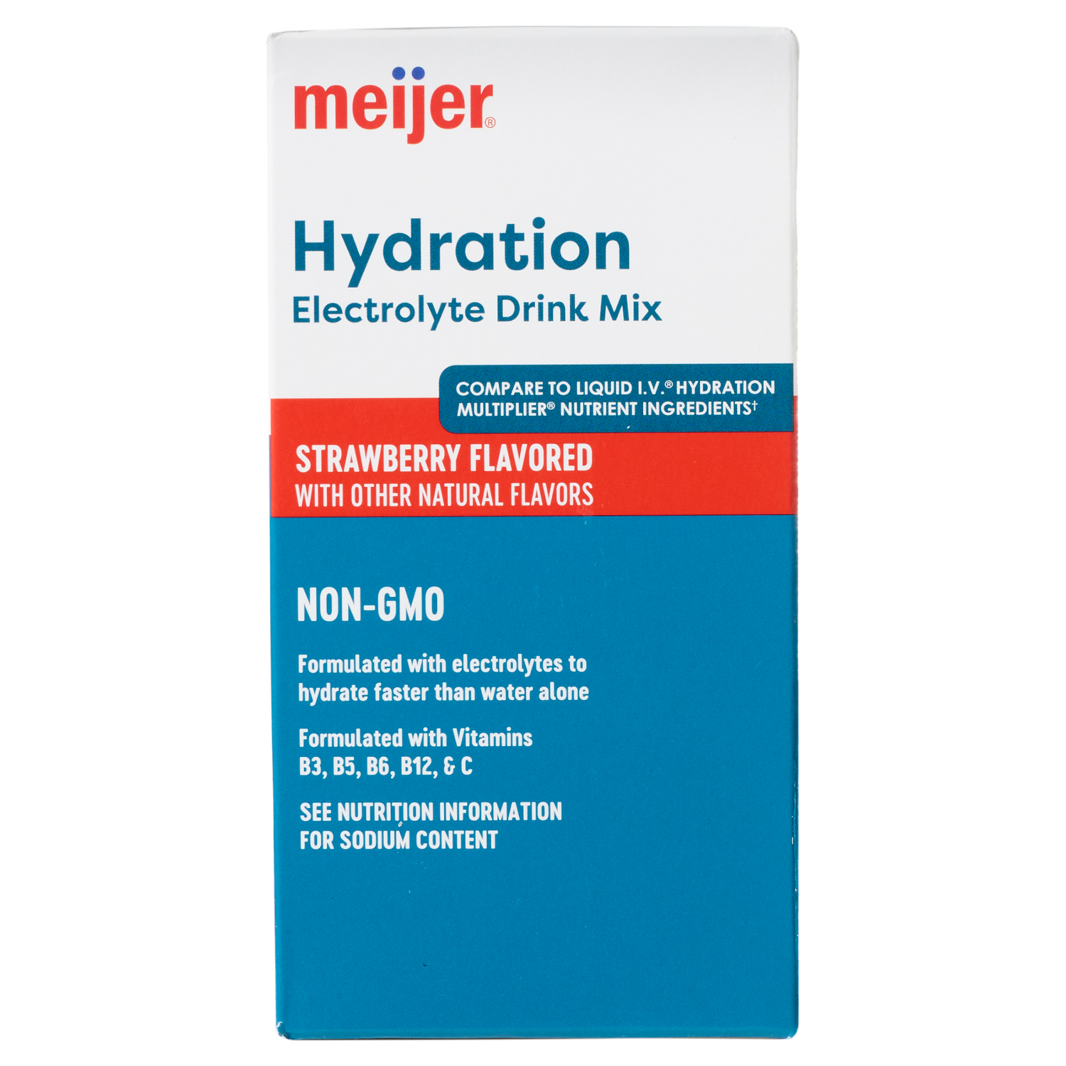 slide 4 of 4, MEIJER HYDRATION MIX STRAWBERRY 15CT, 15 ct