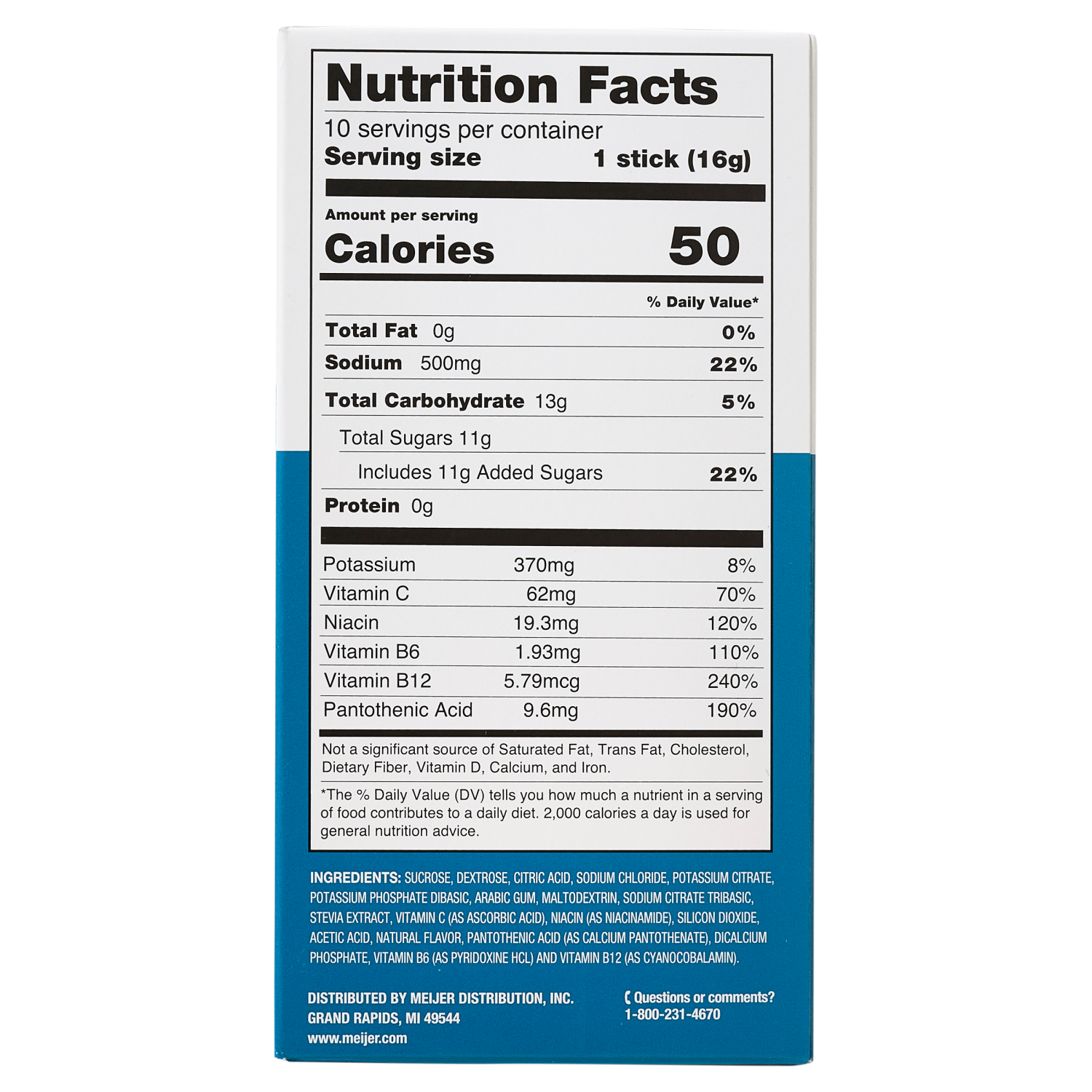 slide 2 of 4, MEIJER HYDRATION MIX ICE POP 10CT, 10 ct