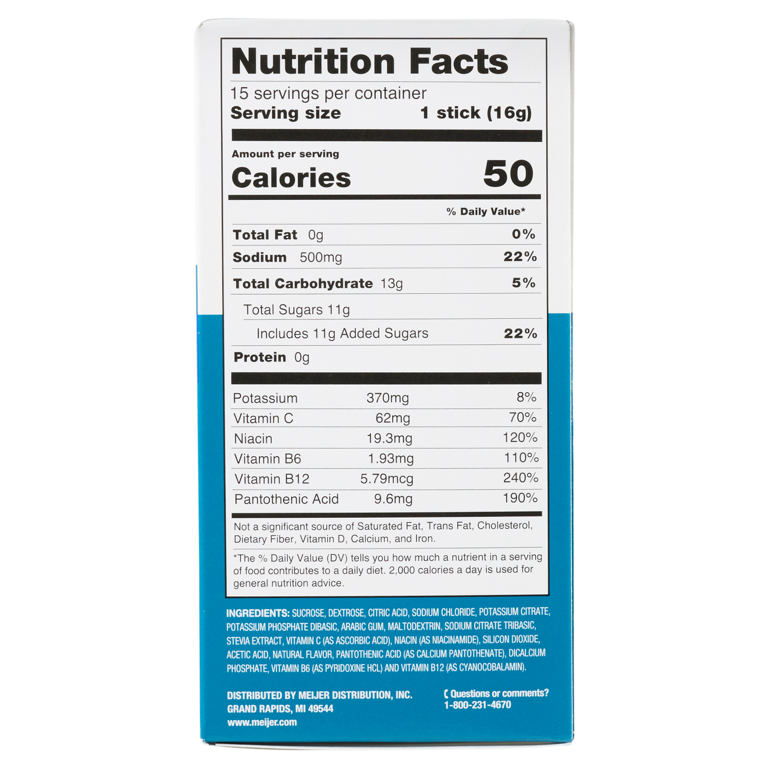 slide 2 of 4, MEIJER HYDRATION MIX ICE POP 15CT, 15 ct