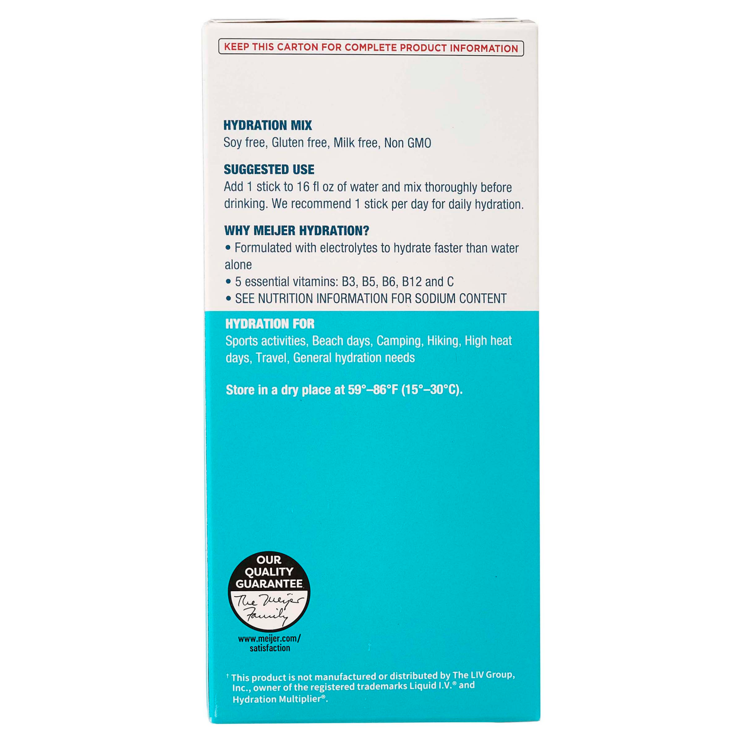 slide 3 of 4, MEIJER HYDRATION MIX LEMON LIME SF 10CT, 10 ct