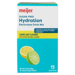 MEIJER HYDRATION MIX LEMON LIME SF 15CT