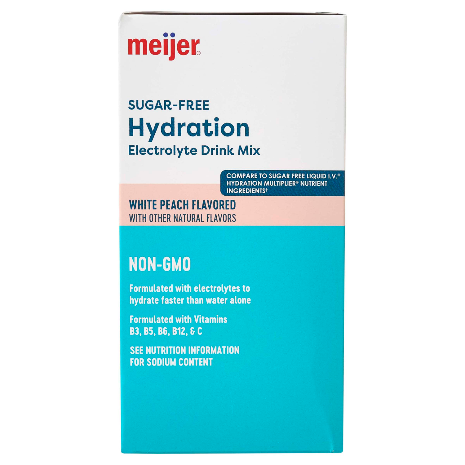slide 4 of 4, MEIJER HYDRATION MIX WHITE PEACH SF 10CT, 10 ct