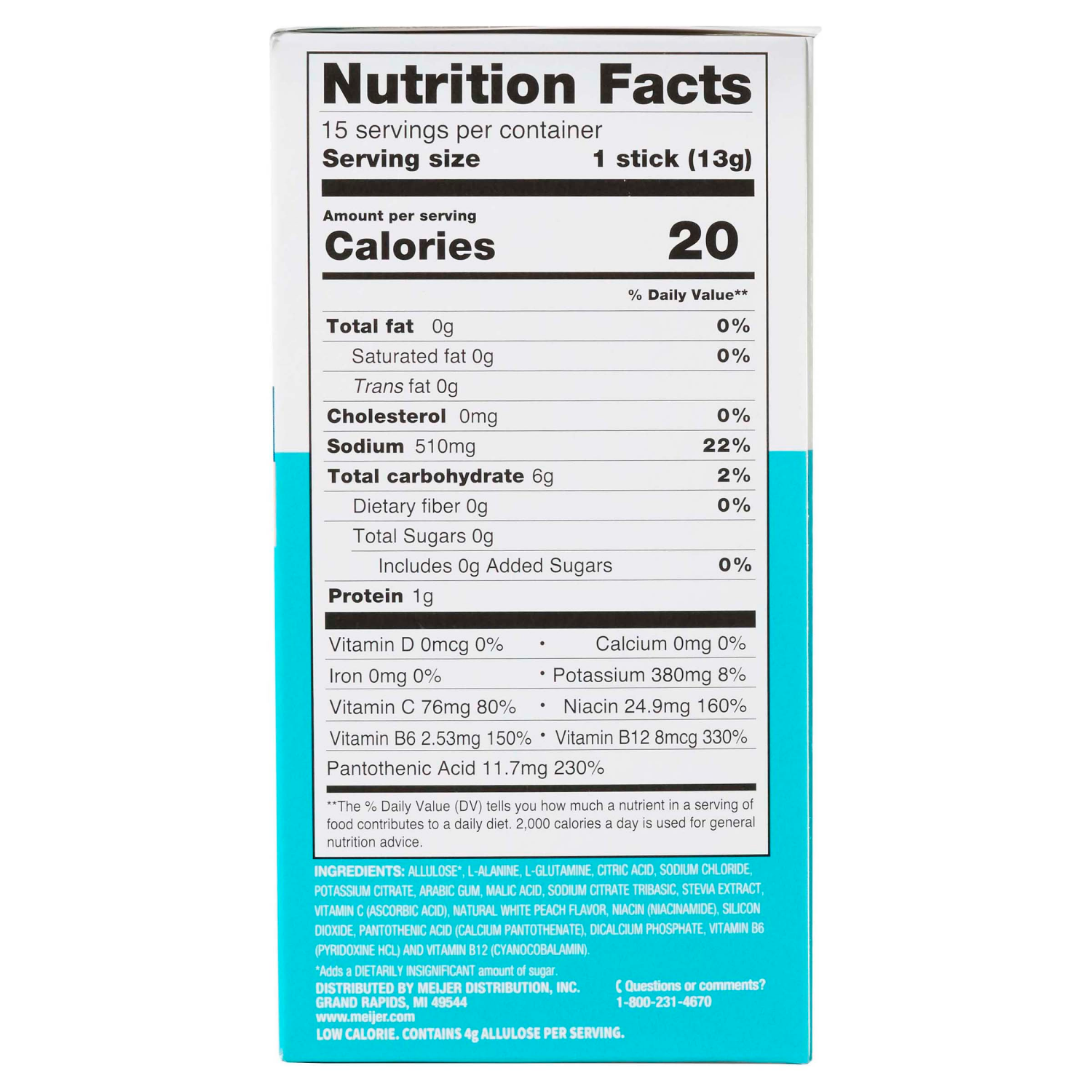 slide 2 of 4, MEIJER HYDRATION MIX WHITE PEACH SF 15CT, 15 ct