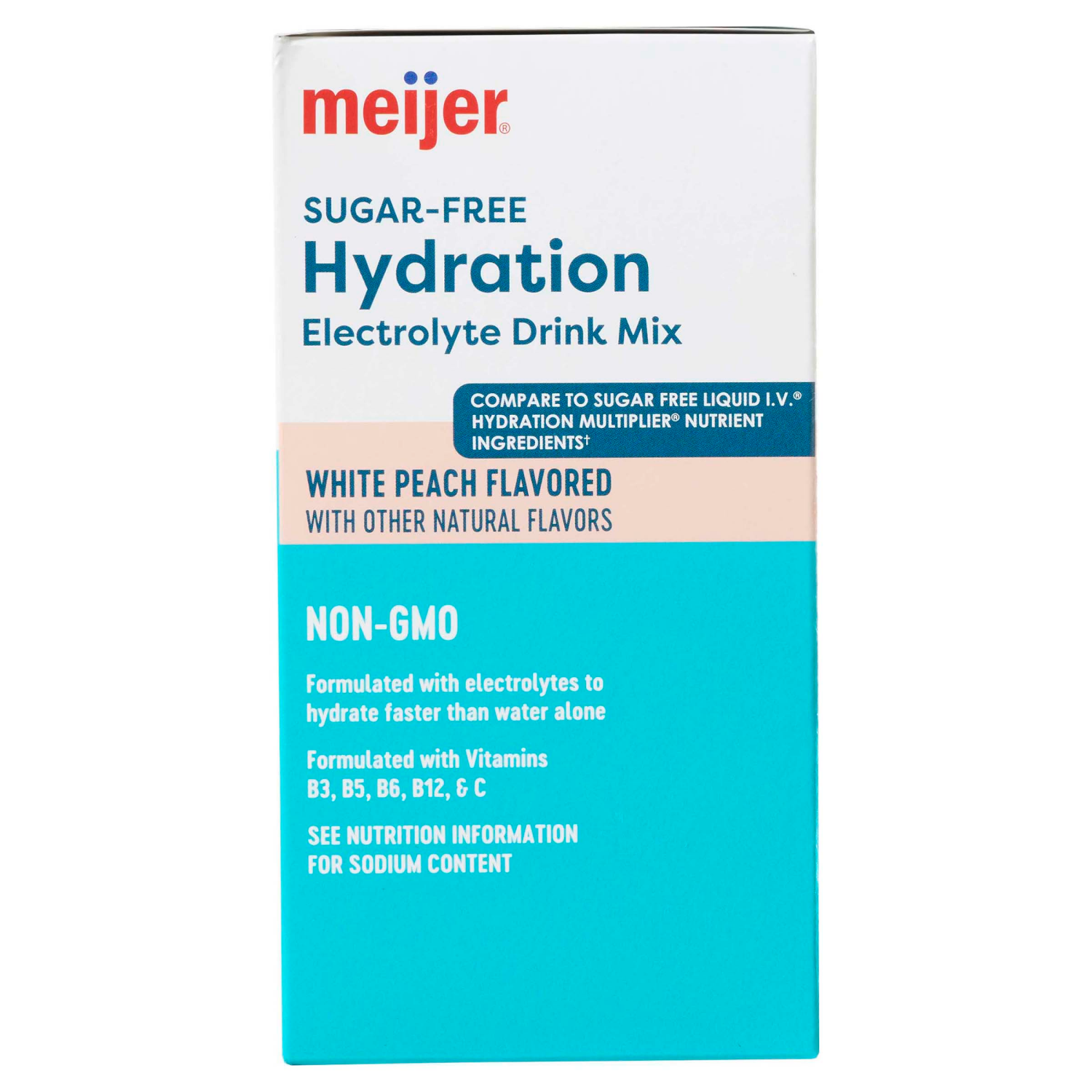 slide 4 of 4, MEIJER HYDRATION MIX WHITE PEACH SF 15CT, 15 ct