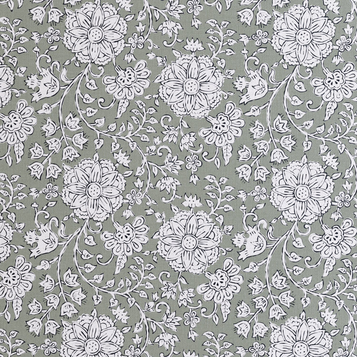 slide 2 of 4, Room & Retreat 400 Thread Counts Printed Pillowcase, King, Set of 2, Green Block Floral, king pwcs