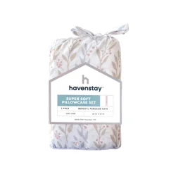 Havenstay Washed Sheets, Standard, Pink