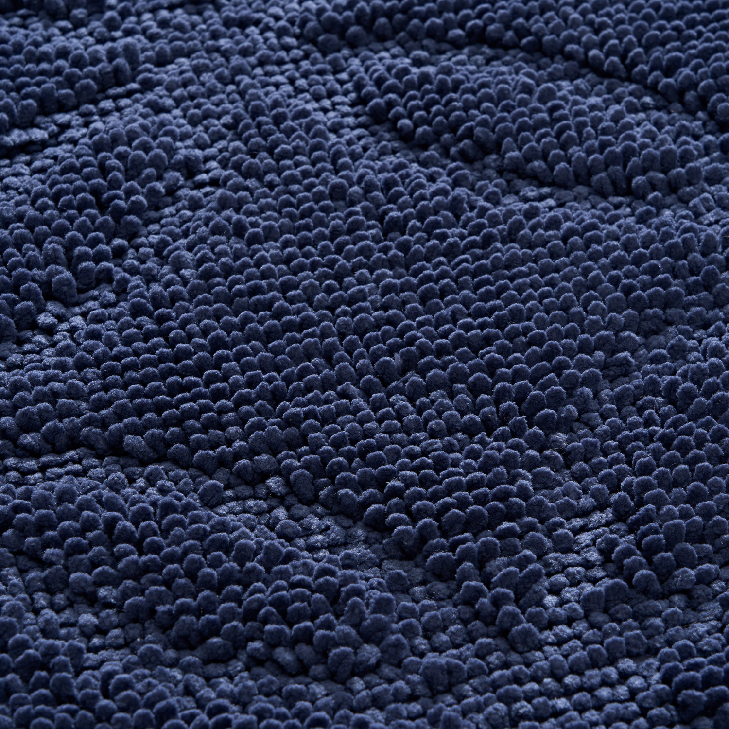 slide 3 of 3, Room & Retreat Memory Foam Bath Mat, 20 in x 32 in, Indigo, 20 x 32 