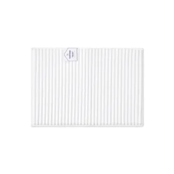 HAVENSTAY Ribbed Memory Foam Rug, 17 in x 24 in, White