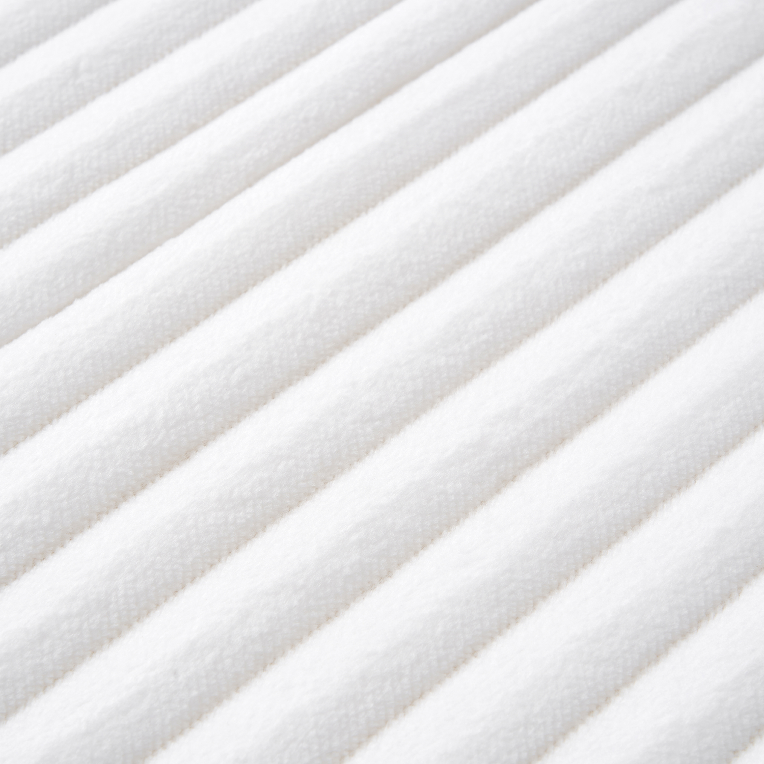 slide 3 of 3, Havenstay Ribbed Memory Foam Rug, 20 in x 32 in, White, 20 in x 32 in