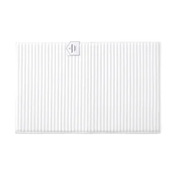 Havenstay Ribbed Memory Foam Rug, 20 in x 32 in, White