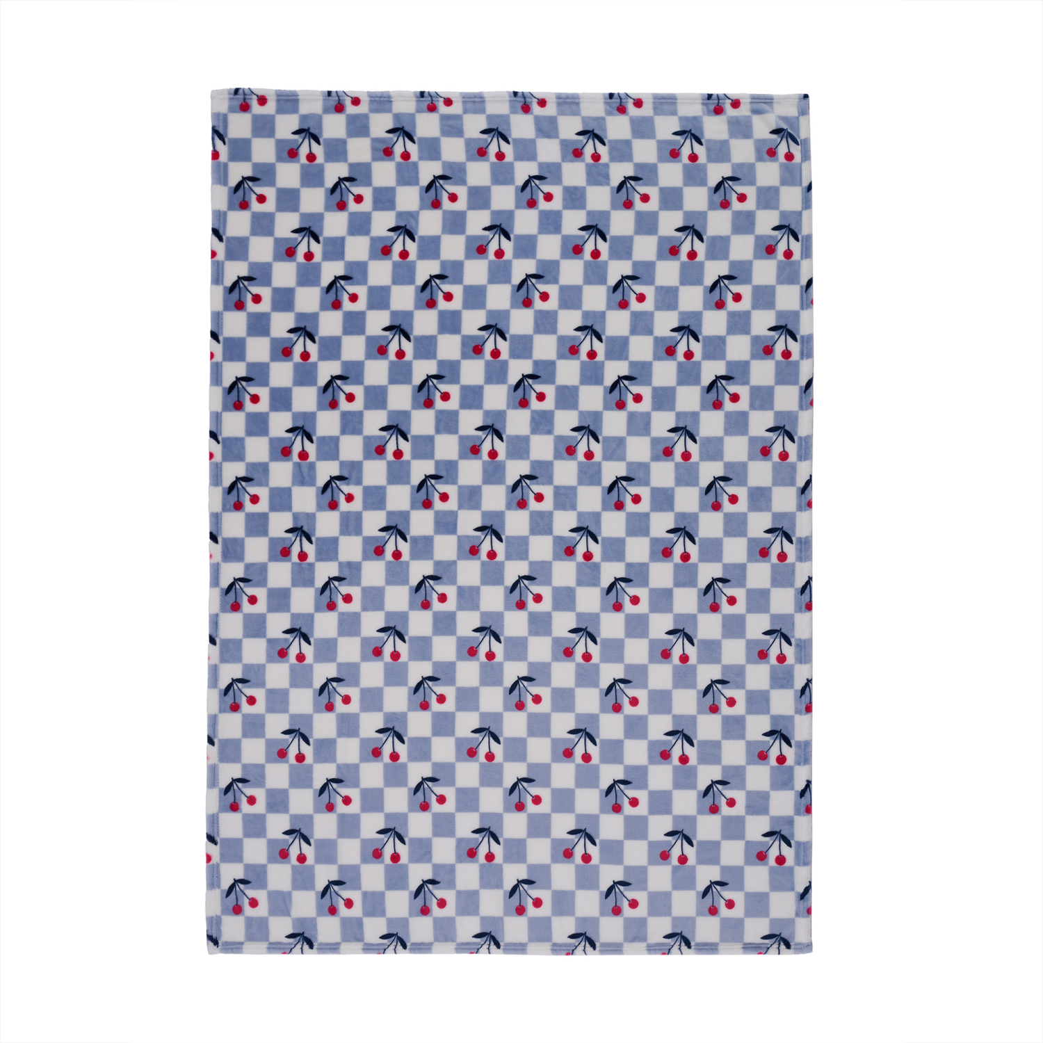 slide 4 of 6, HAVENSTAY Hs Prt Plush Throw Cherry Check 50x70, 50 inx70 in