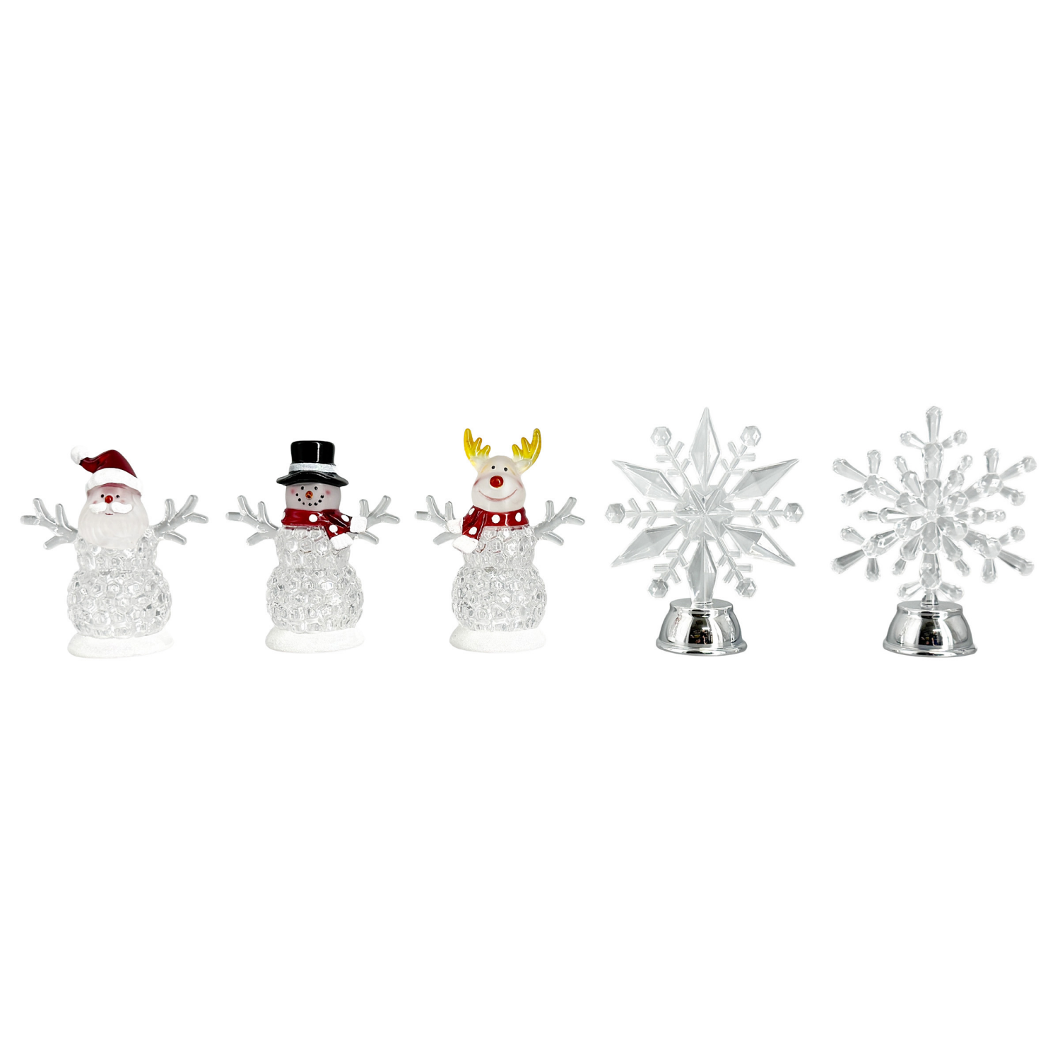 slide 5 of 7, December Home Light Up Figurine Snowflake 5 Assorted, 5.2 in