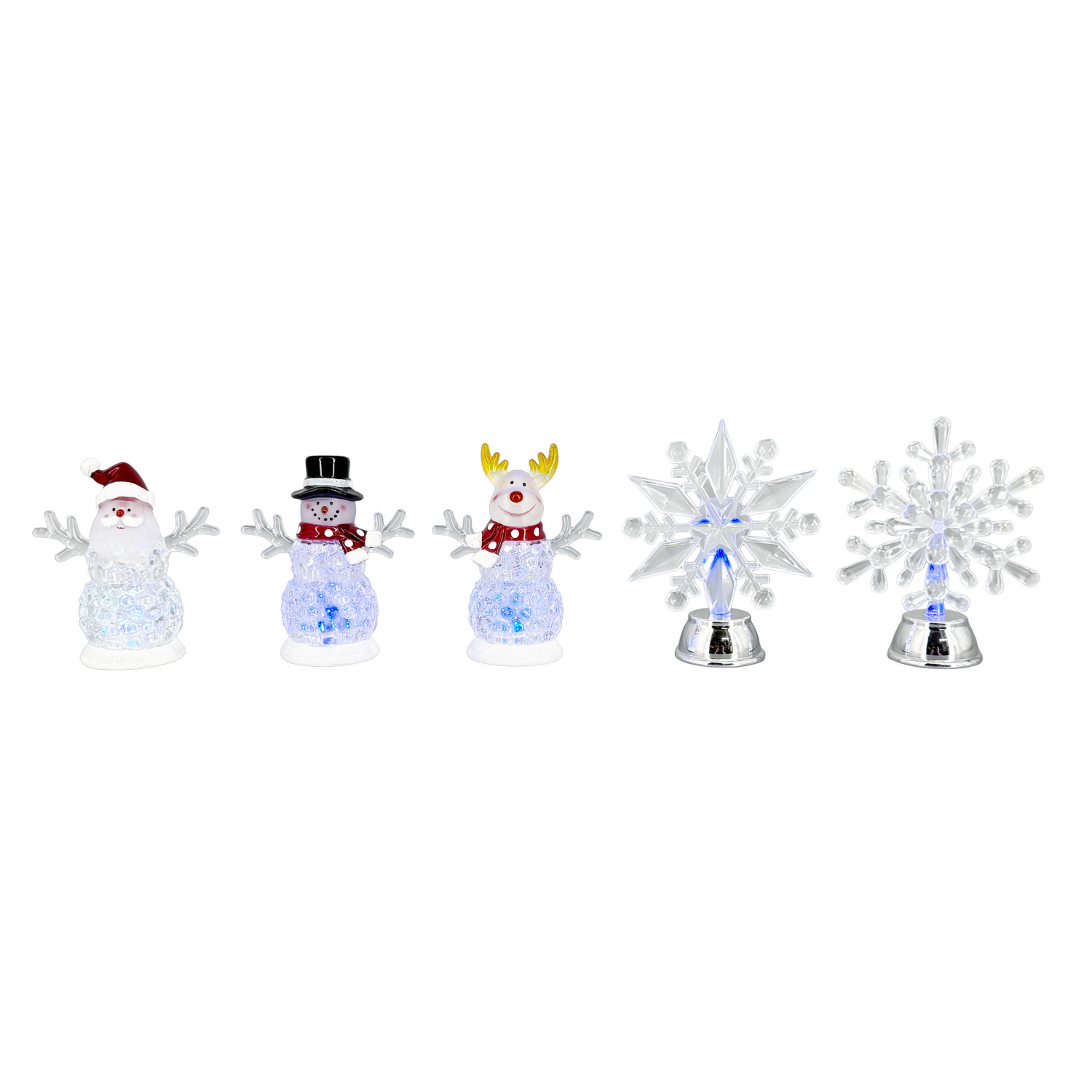 slide 1 of 7, December Home Light Up Figurine Snowflake 5 Assorted, 5.2 in