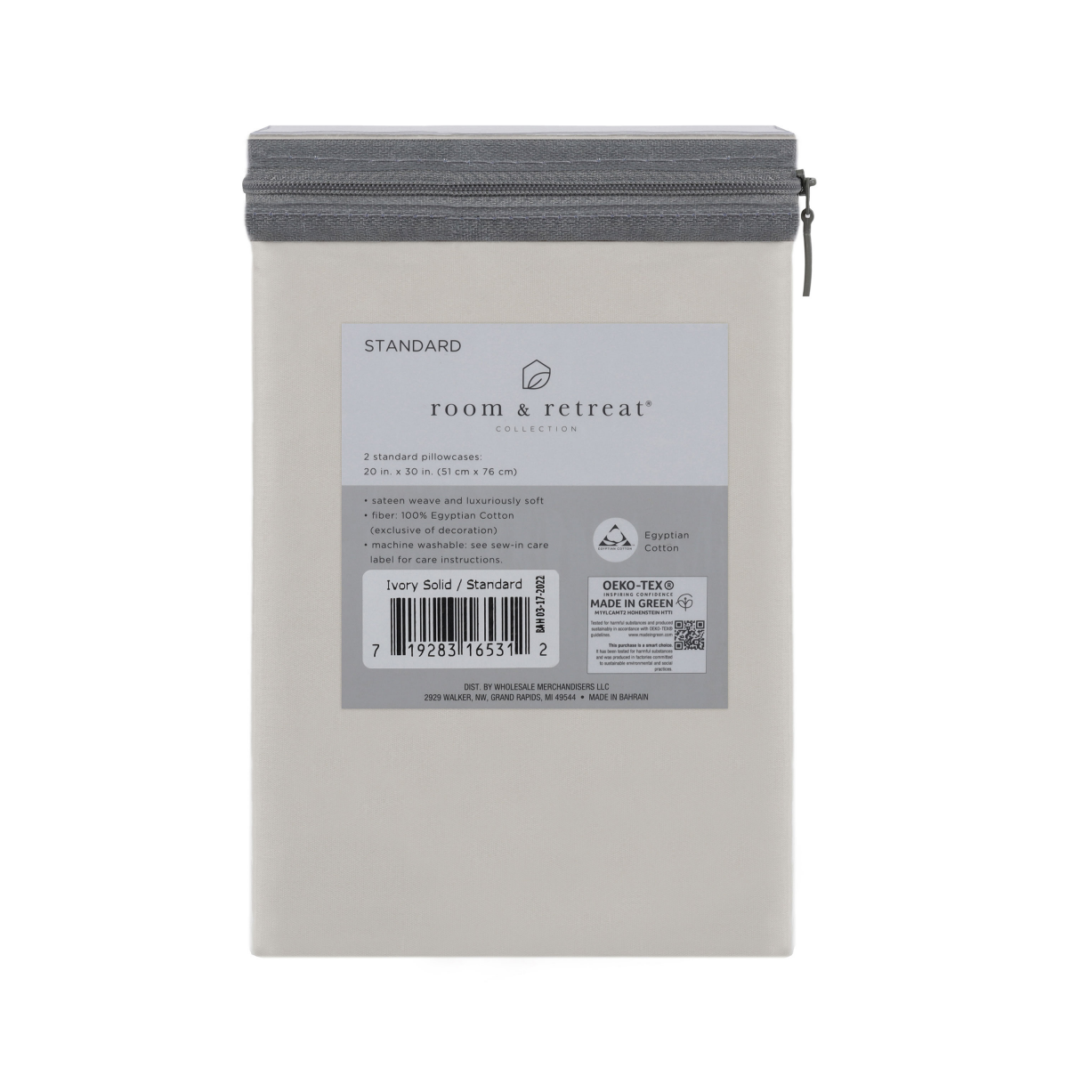 slide 2 of 2, Room & Retreat H Plwcs 500Tc Egyptian Ivory Std, 1 ct