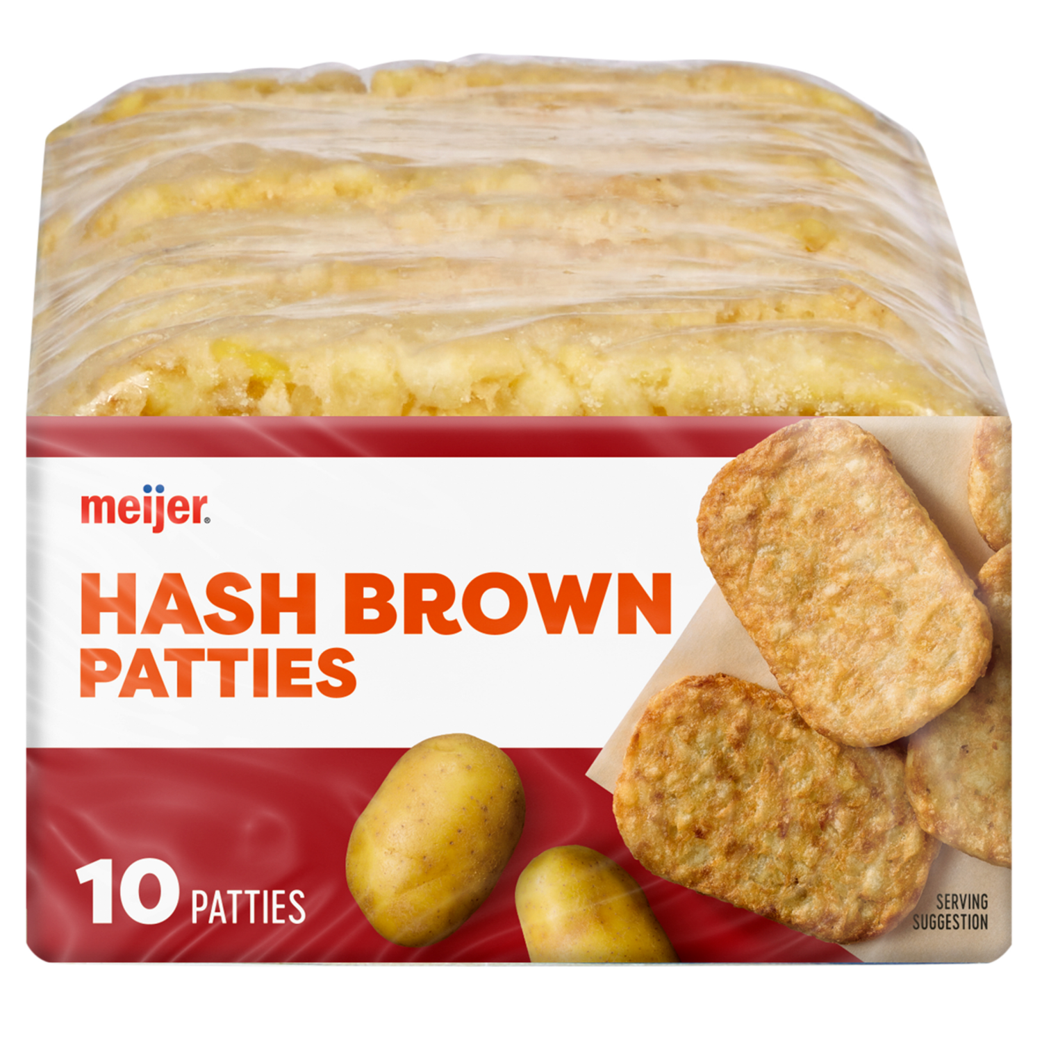 slide 4 of 8, Meijer Hash Browns Patties, 10 Count, 10 ct