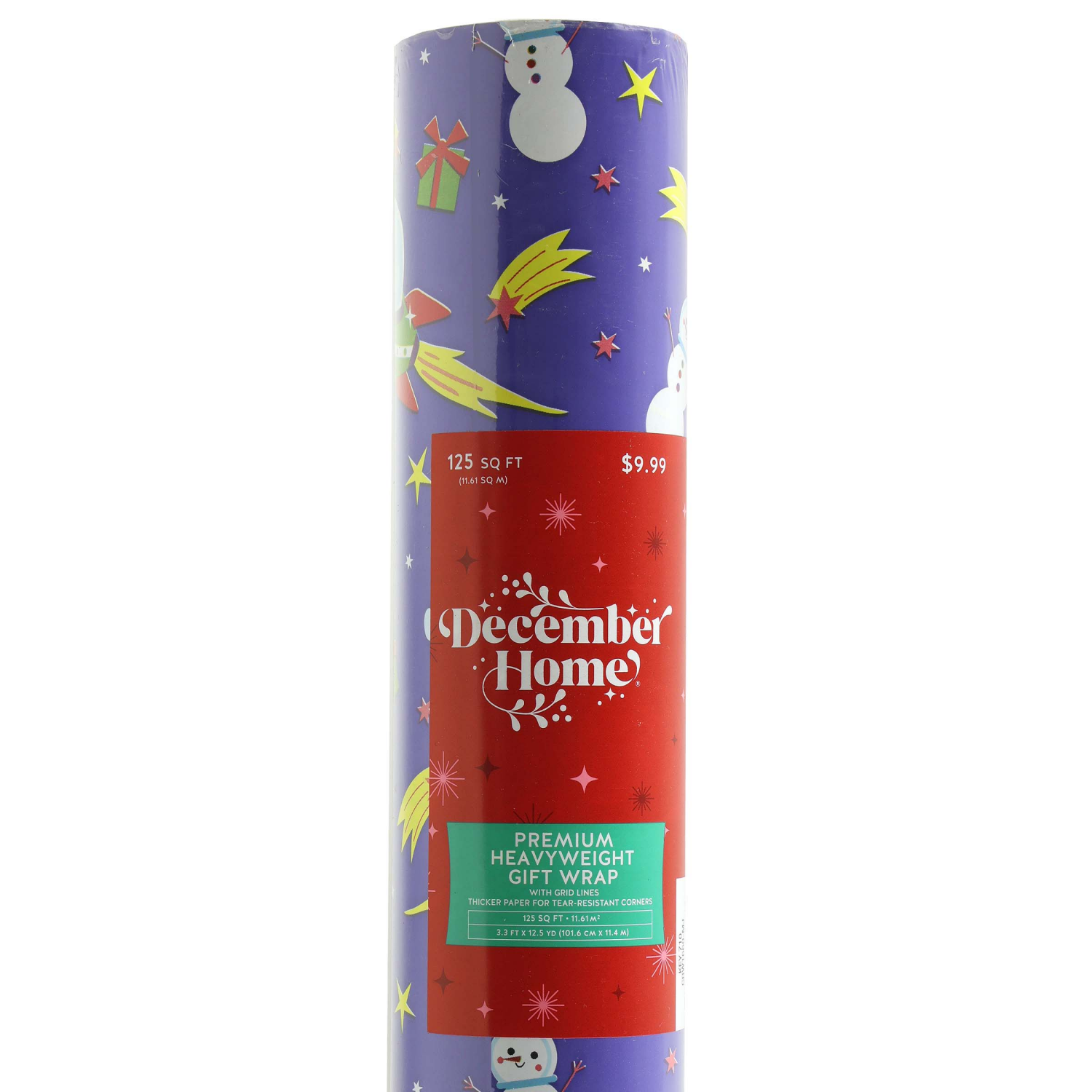 slide 2 of 4, December Home Heavyweight Roll Wrap, Space Santa, 40in 125sqft, 40 x 450 in