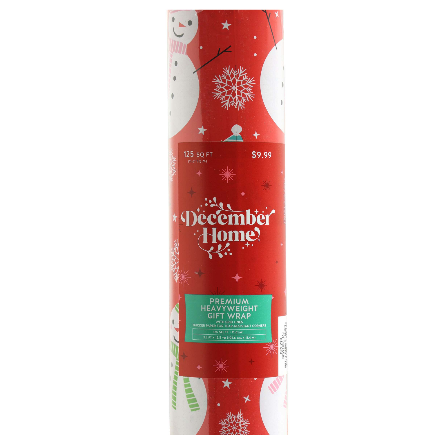 slide 2 of 4, December Home Heavyweight Roll Wrap, Snow-Bodies, 40in 125sqft, 40 x 450 in