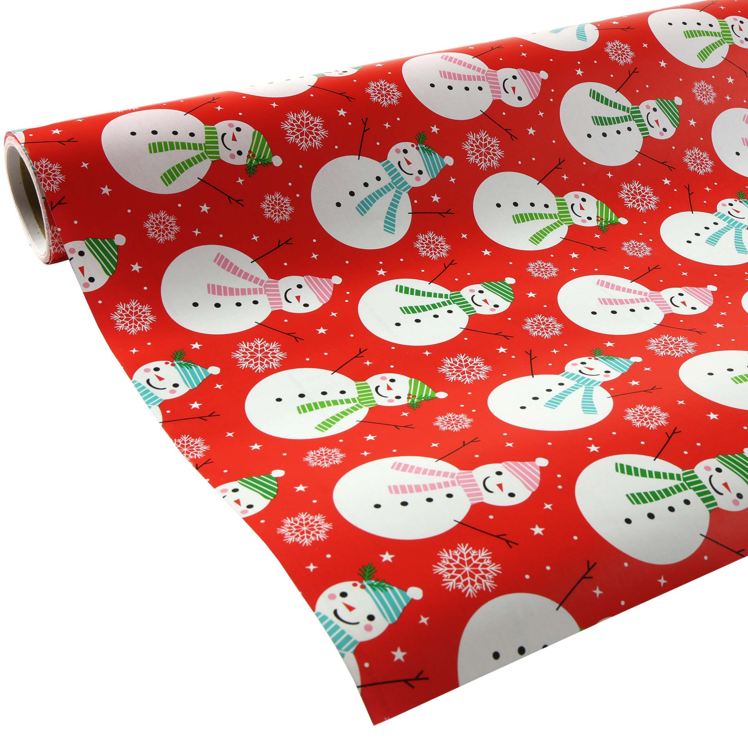 slide 3 of 4, December Home Heavyweight Roll Wrap, Snow-Bodies, 40in 125sqft, 40 x 450 in