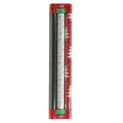 December Home Assorted Christmas Wrapping Paper, Berries, Joy, Trees, 240 Sqft, 3pk