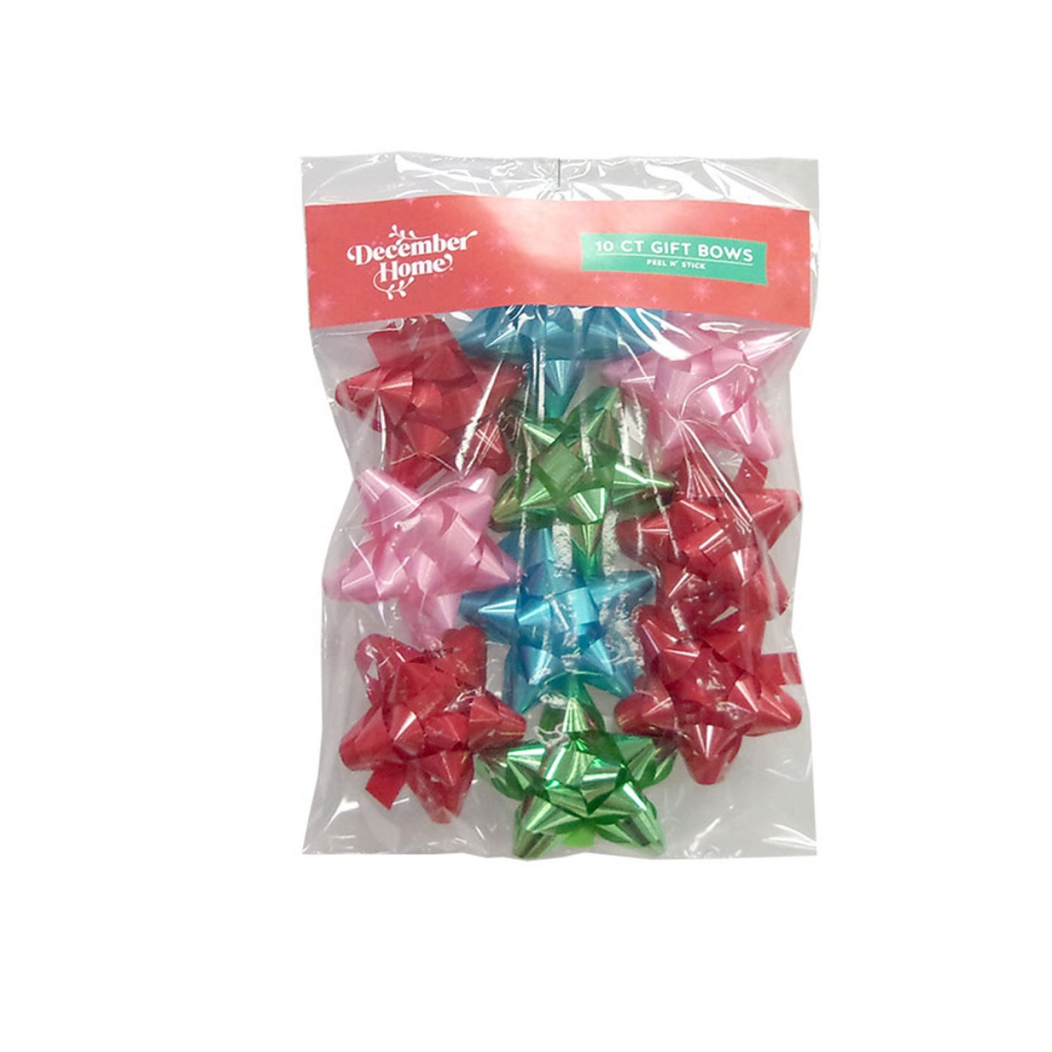 slide 3 of 3, December Home DH Starburst Bow, 10ct assortment, 10 ct