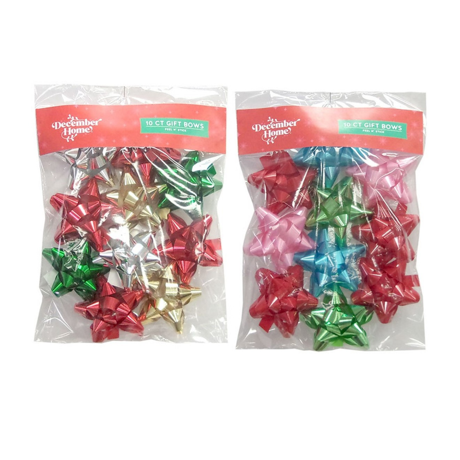 slide 1 of 3, December Home DH Starburst Bow, 10ct assortment, 10 ct