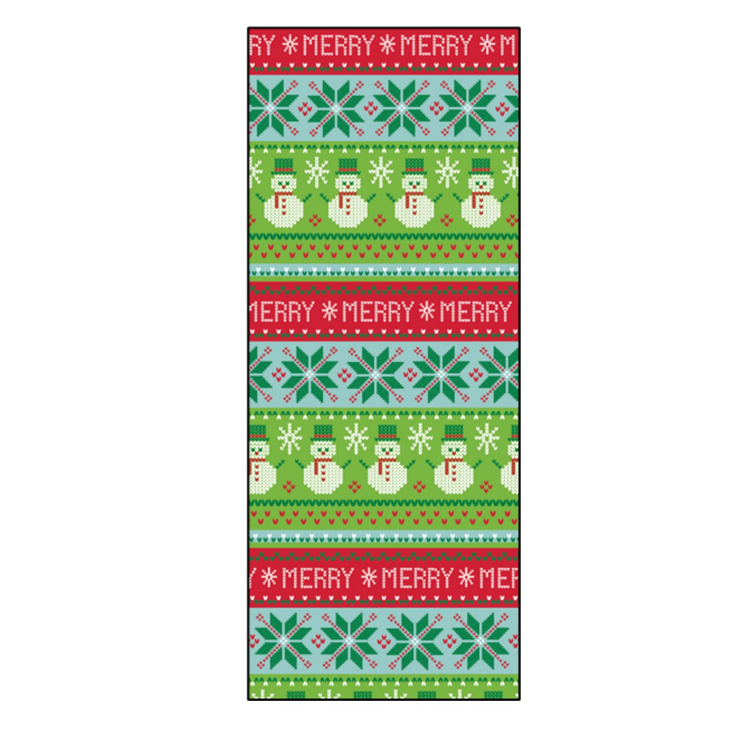 slide 1 of 1, December Home DH PAPER ROLL WRAP KNIT SNOWMN 40X90SQFT, 1 ct