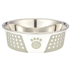 Meijer Pet Food Bowl White/Light Gray, 6.75 Cups