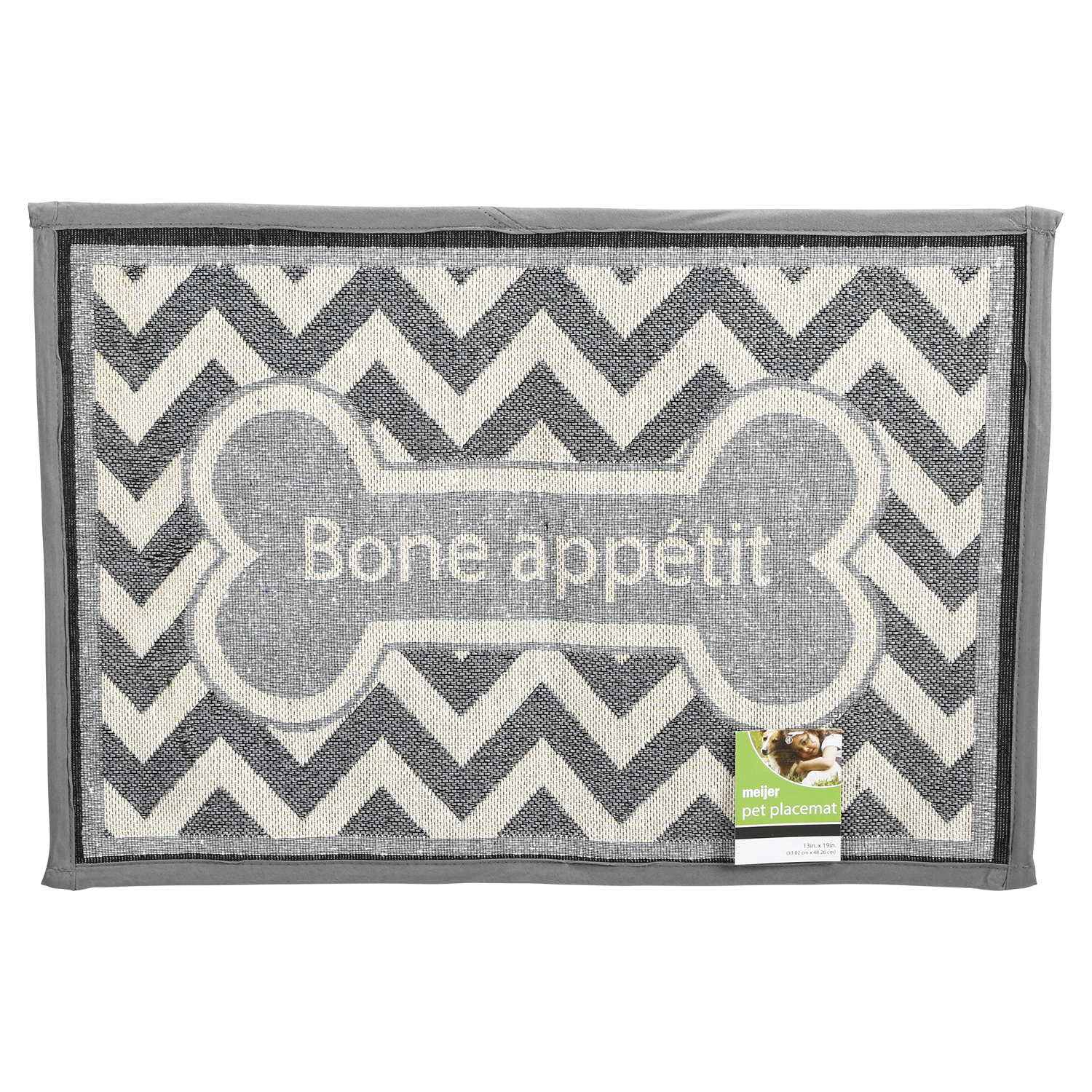 slide 1 of 5, Meijer Bone Appetit Pet Placemat, 19 in, 1 ct
