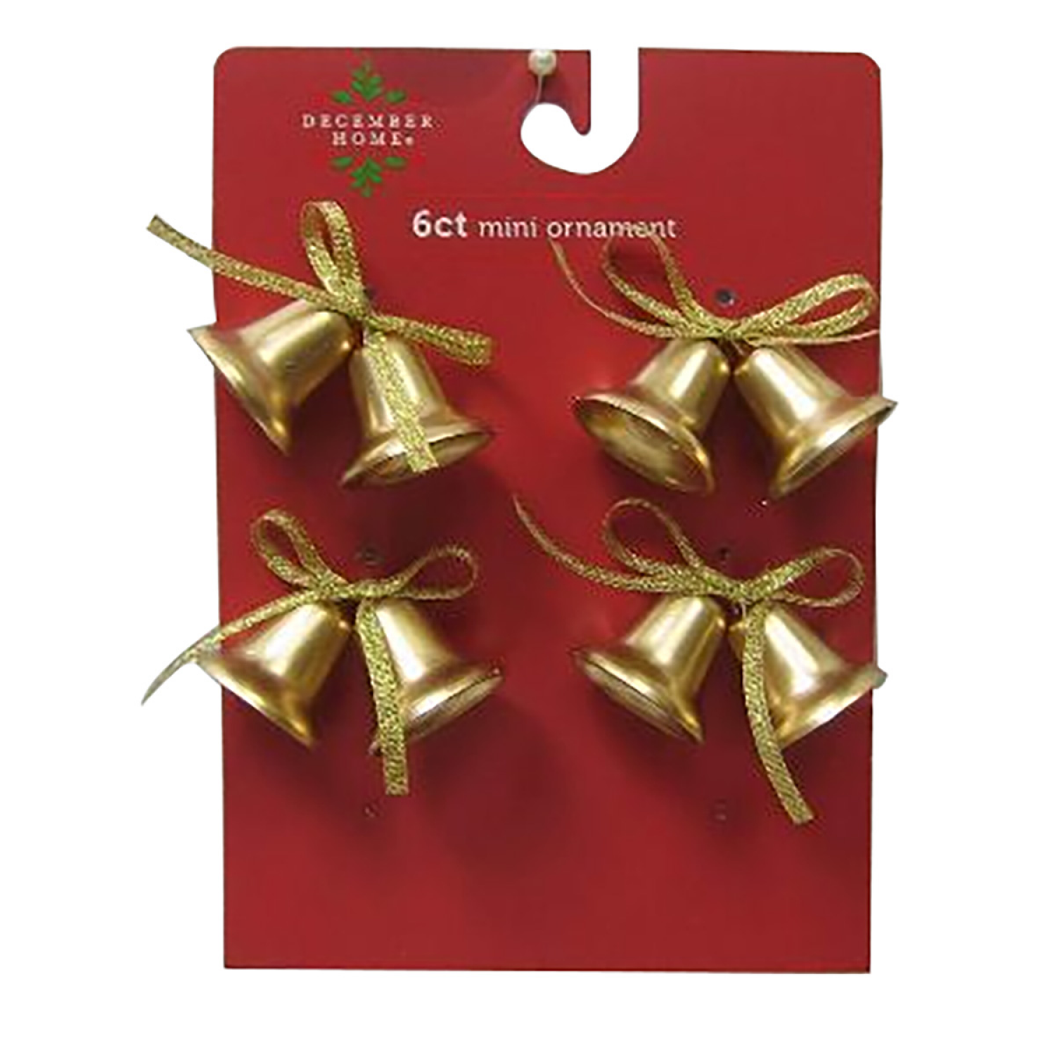 slide 2 of 3, December Home Mini Ornament Bell, 7 in