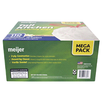 slide 6 of 9, Meijer Tall Kitchen Drawstring Bags Mega Pack Vanilla Scented, 13 gal, 110 ct