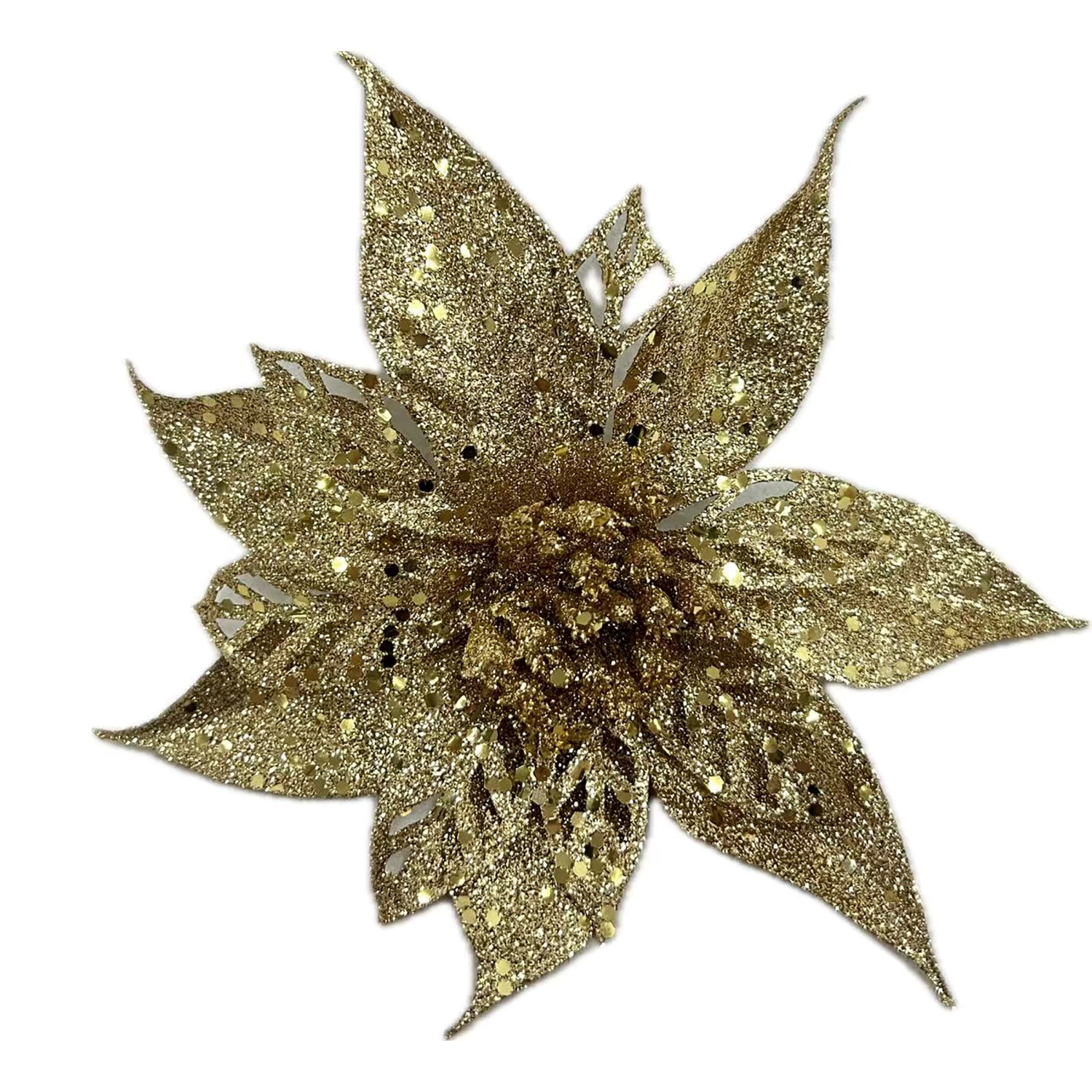 slide 3 of 4, December Home Clip Poinsettia 7 Inch, 7 in