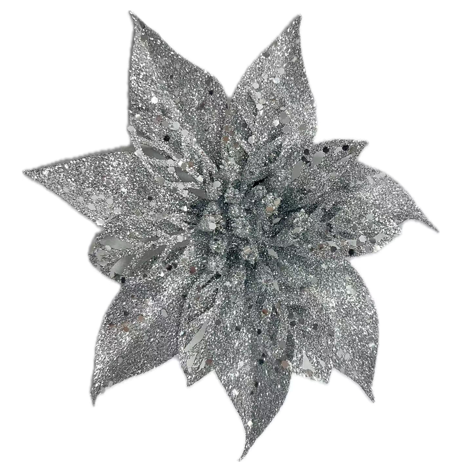 slide 4 of 4, December Home Clip Poinsettia 7 Inch, 7 in