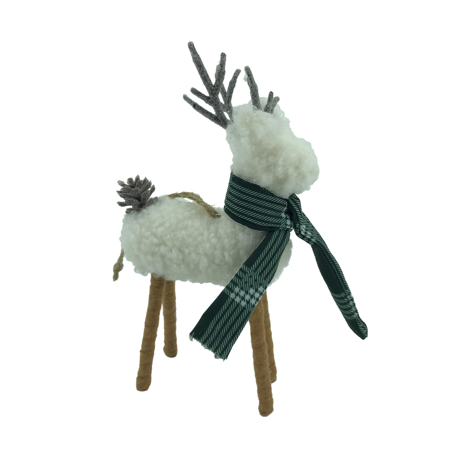 slide 1 of 2, December Home "Poly Foam Deer Ornament Christmas Tree Decoration, 6.625 in