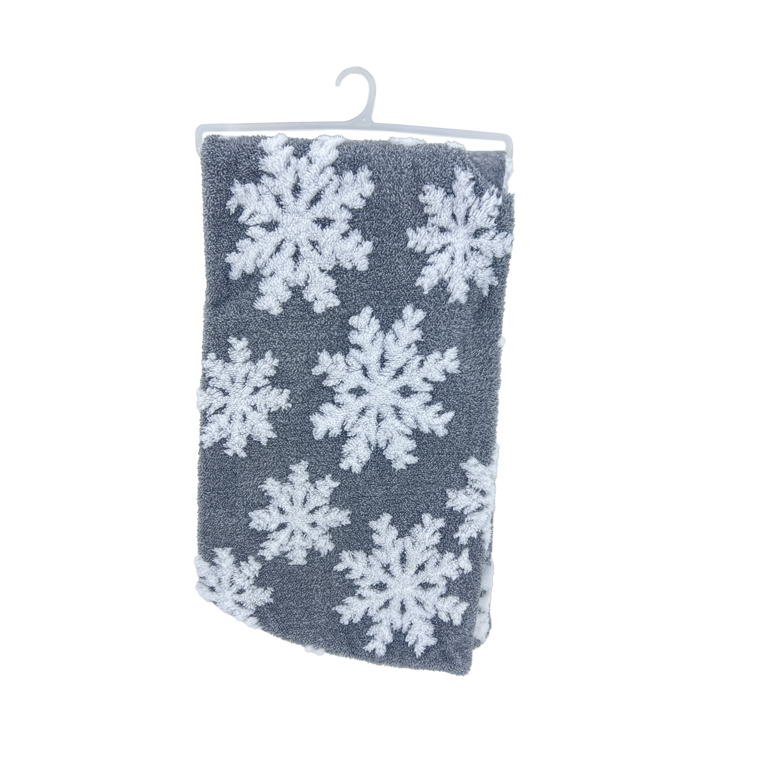 slide 1 of 2, December Home "christmas Tree Skirt Soft Plush Cozy Warm Red Silver Holiday Gift Tree Cover Snowflake Holiday Decor ", 48 in