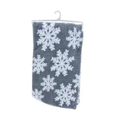 December Home "christmas Tree Skirt Soft Plush Cozy Warm Red Silver Holiday Gift Tree Cover Snowflake Holiday Decor "