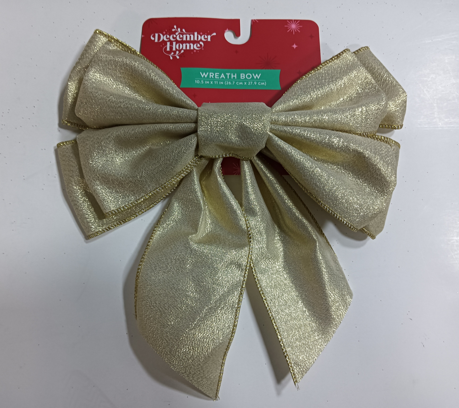 slide 3 of 3, December Home DH WREATH BOW RED & CREAM 2 AST, 10.5 x 11 