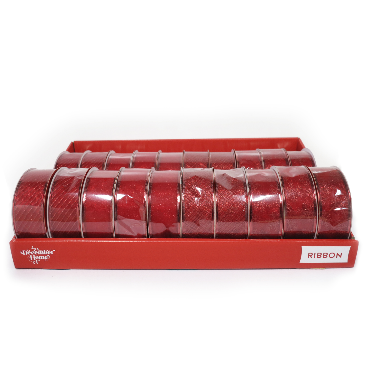 slide 1 of 5, December Home DH 20PC PROMO RIBBON TRAY RED, 20 ct