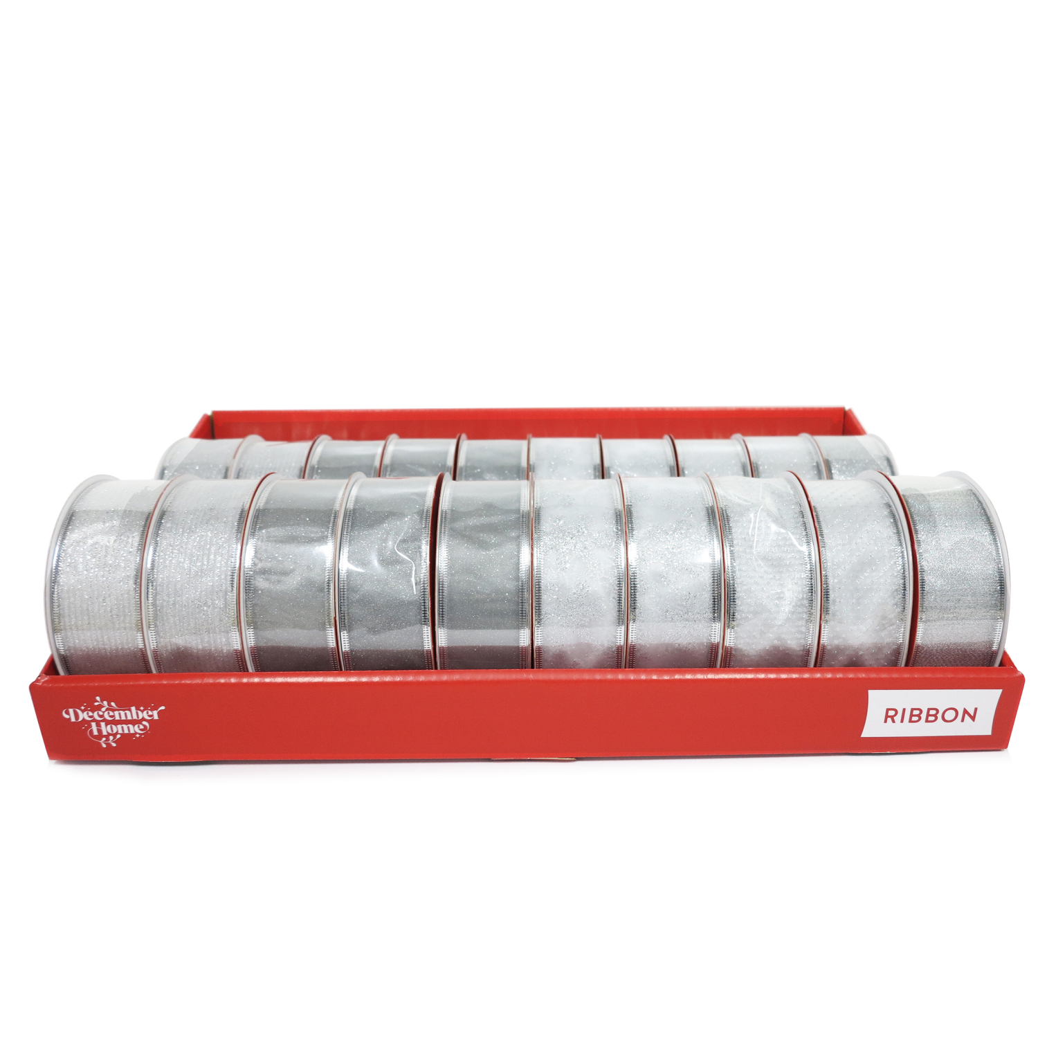 slide 1 of 6, December Home DH 20PC PROMO RIBBON TRAY SILVER, 20 ct