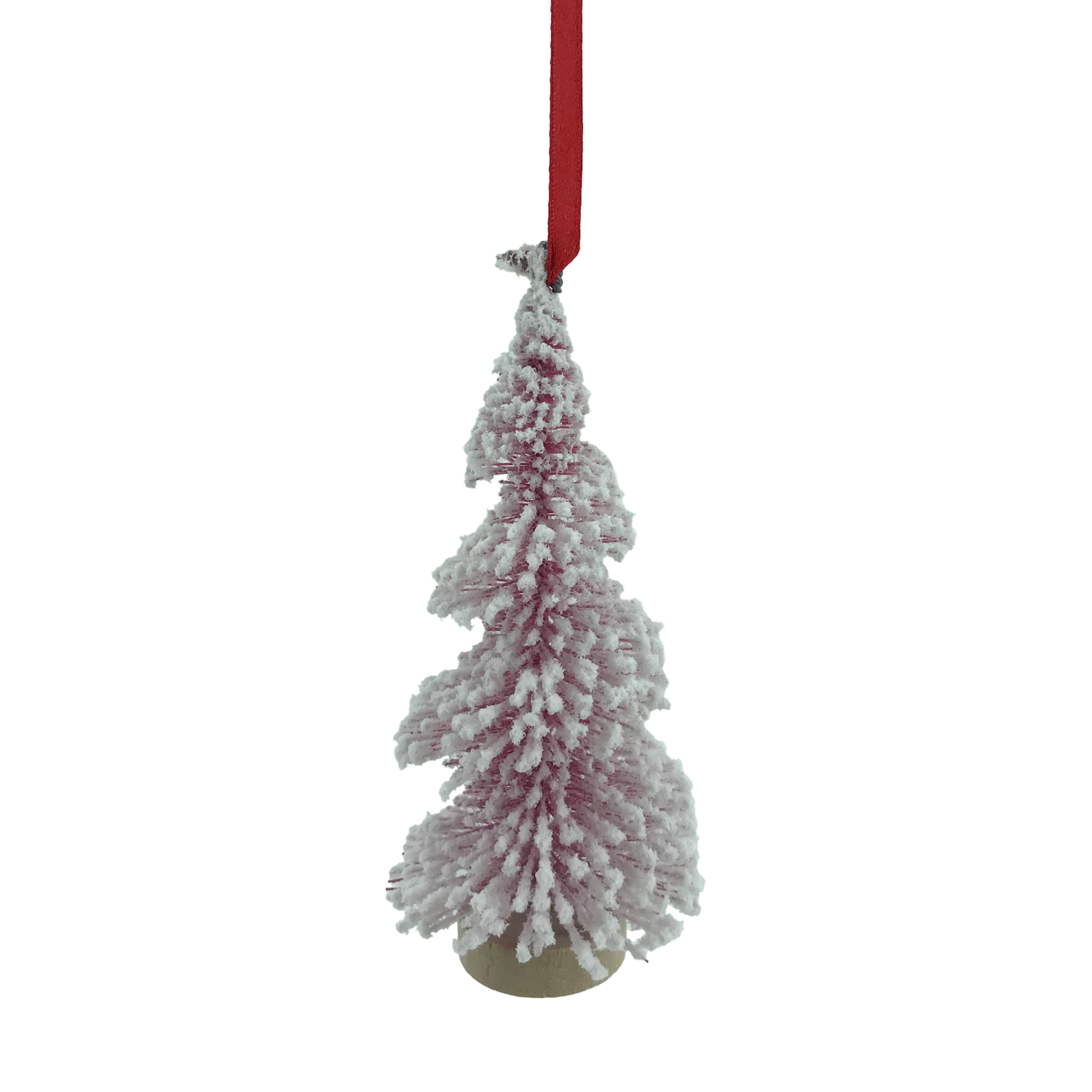slide 2 of 4, December Home Cute Mini Christmas Trees Miniature Artificial Bottle Brush Christmas Trees Snow Frosted Sisal Trees, 5.5 in