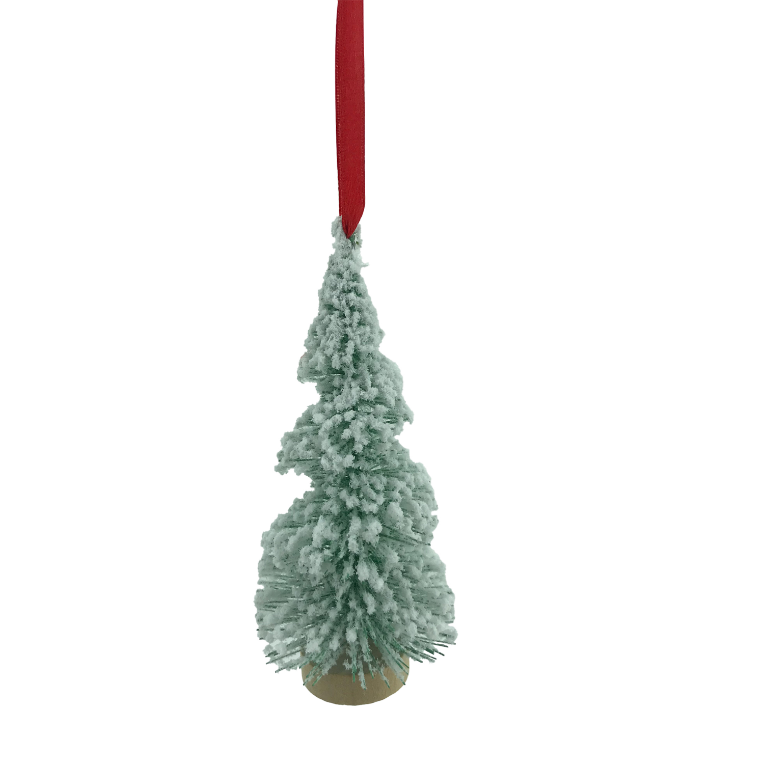 slide 3 of 4, December Home Cute Mini Christmas Trees Miniature Artificial Bottle Brush Christmas Trees Snow Frosted Sisal Trees, 5.5 in